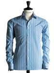 Striped Poplin with White Collar