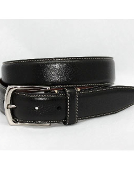 W.Kleinberg Skinny Patent Leather Belt with Gold Buckle Grey / M - 34