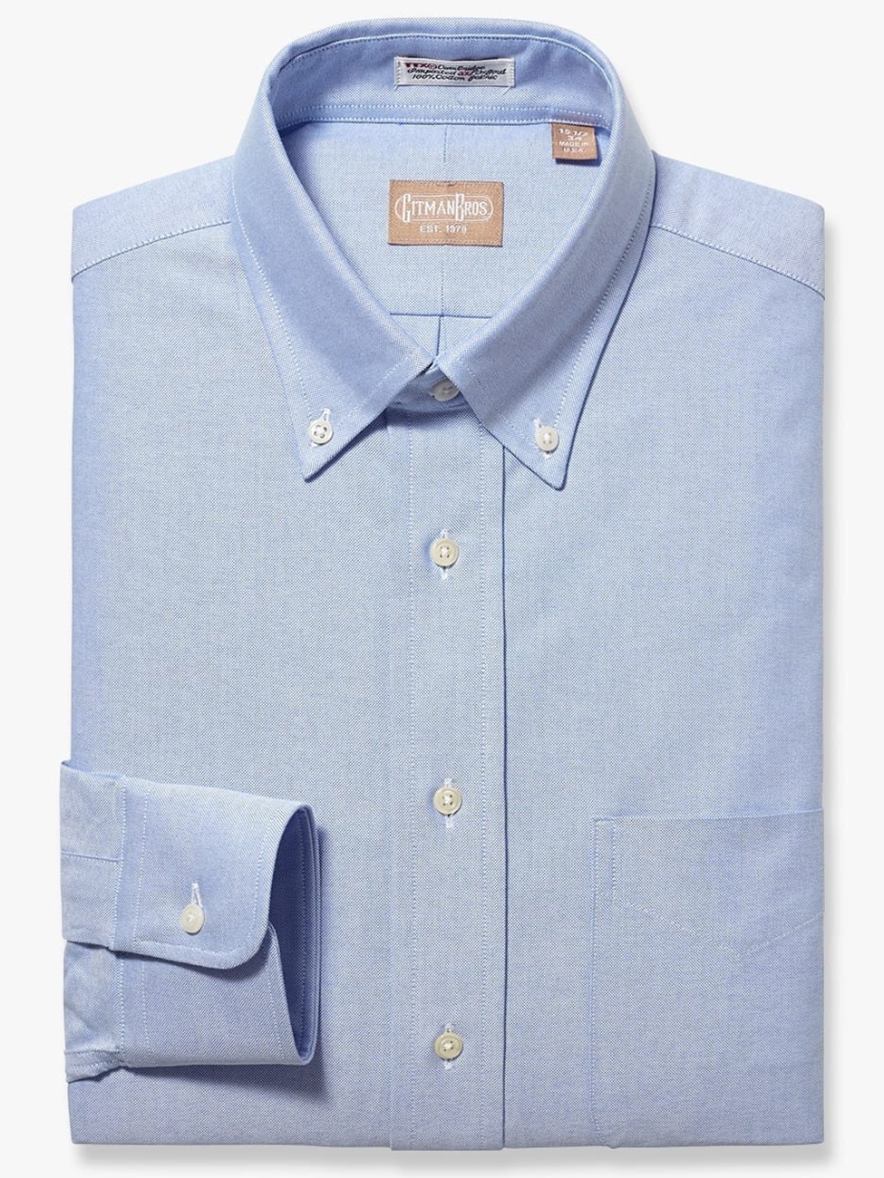 Blue Solid Button Down Oxford Dress Shirt | Dress Shirts Collection | Sam's  Tailoring Fine Men Clothing