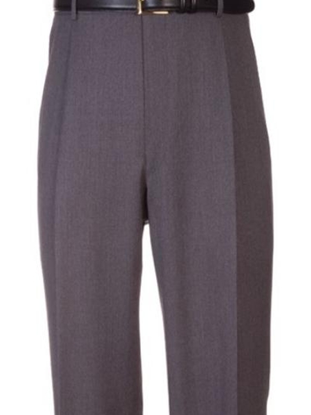 Hickey Freeman Tailored Clothing Charcoal Gabardine Trousers