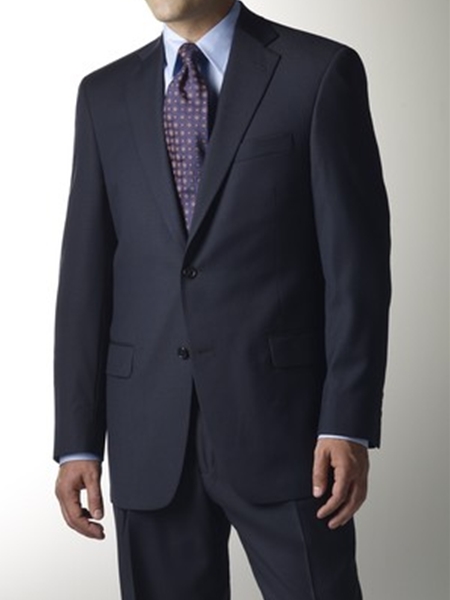 Hart Schaffner Marx Dark Navy Solid Suit 198389862068 - Suits
