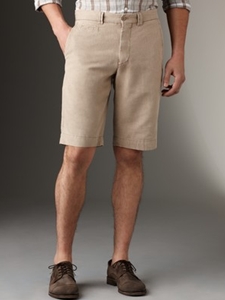 Sterling Collection Cotton/Linen Flat Front Short