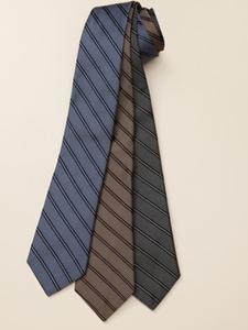 Mahogany Collection Textured Thin Stripe Tie