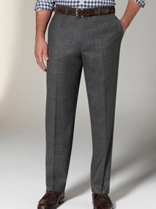 Medium Grey Flat Front Trouser