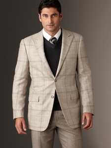 Modern Mahogany Collection Plaid Raw Cashmere Sportcoat