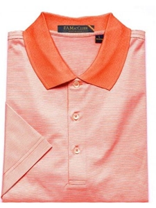 Peach/White Double Mercerized Fine Line Stripe