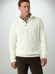 Long Sleeve Button Mock Neck Sweater