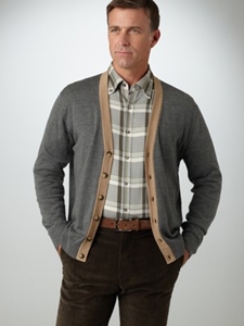 Pieced Cardigan Sweater