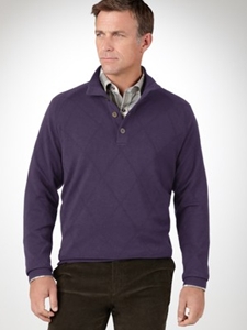 Aubergine Old Course Argyle Wind Sweater