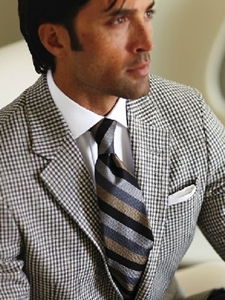 Gray Windownpane Check Custom Sportcoat