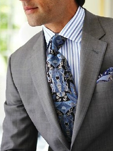 Gray Glen Plaid with Blue Windowpane Custom Suit