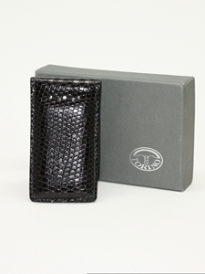 Torino Leather Lizard Magnetic Money Clip - Black 91101 - Leather Wallets | Sam's Tailoring Fine Men's Clothing