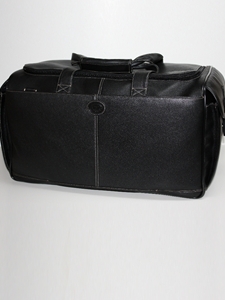 Black Sport Duffel in Tumbled Leather