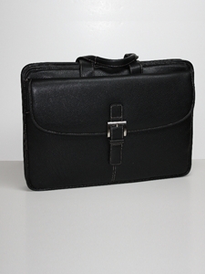 Black Portfolio Brief in Tumbled Leather