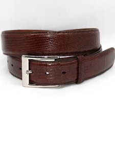 Cognac Genuine Lizard Belt 5157 - Torino Leather Exotic Belts | Sam's Tailoring Fine Men's Clothing