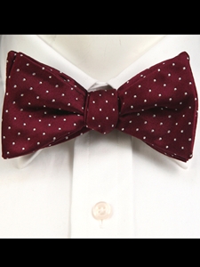 Burgy Dot Woven Classic ''to tie'' Bow