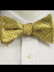 Gold Dot Woven Classic ''to tie'' Bow