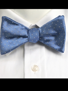 Sky Dot Woven Classic ''to tie'' Bow