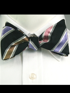 Black Stripes Classic ''to tie'' Bow