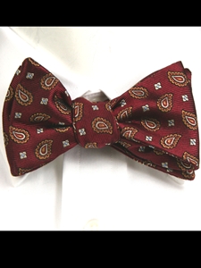 Ruby Woven Neat Classic ''to tie'' Bow