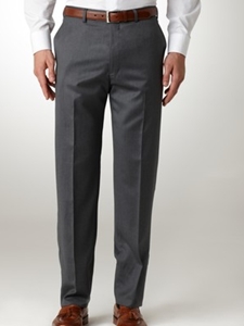 Grey Flat Front Trousers