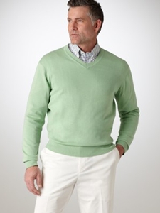 Solid Pima V-Neck Sweater