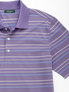 Textured Stripe Polo Shirt