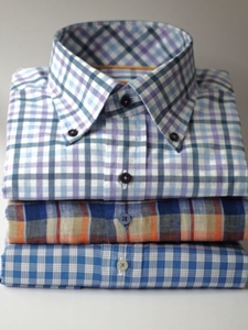 Spring 2012 Navy and White Check Sport Shirt