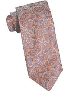Best of Class Orange Italian Woven Jacquard Tie