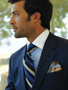 Spring 2012 Navy Stripes Custom Suit
