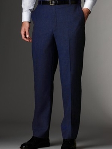 Mahogany Collection Navy Flat Front Trouser B73021608004 - Spring 2015 Collection Trousers | Sam's Tailoring Fine Men's Clothing