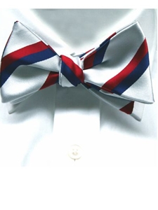 Robert Talbott White Handsewn Silk Patriotic Bow Tie 315482C-03 - Bow Ties & Sets | Sam's Tailoring Fine Men's Clothing