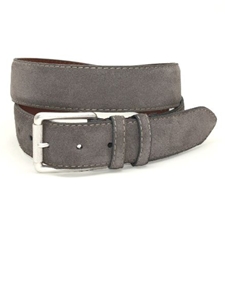 Torino Leather European Sueded Calfskin Belt - Slate 54018 - Cool Casual Belts | Sam's Tailoring Fine Men's Clothing
