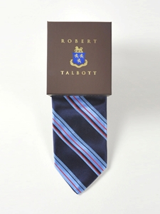 Robert Talbott Ties: Best of Class Navy Stripes Tie 57071EO-03 | SamsTailoring | Fine Men's Clothing