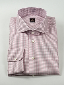 Robert Talbott Red and White Mini Check Estate Shirt F8565D3A - View All Shirts | Sam's Tailoring Fine Men's Clothing