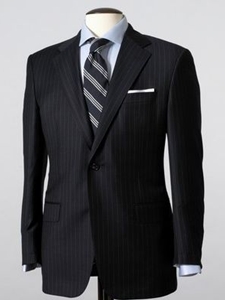 Hickey Freeman Tailored Clothing Mahogany Collection Navy Stripe Tasmanian Suit A311304715 - Spring 2015 Collection Suits | Sam's Tailoring Fine Men's Clothing