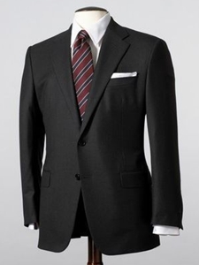 Hickey Freeman Tailored Clothing Mahogany Collection Solid Charcoal Suit A311304712 - Suits | Sam's Tailoring Fine Men's Clothing