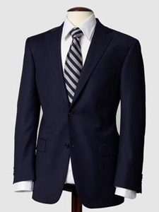 Hart Schaffner Marx Navy Stripe Suit 133750270068 - Suits | Sam's Tailoring Fine Men's Clothing