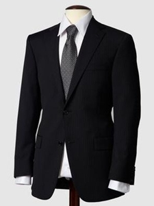 Hart Schaffner Marx Black Mini Stripe Suit 133766205068 - Suits | Sam's Tailoring Fine Men's Clothing
