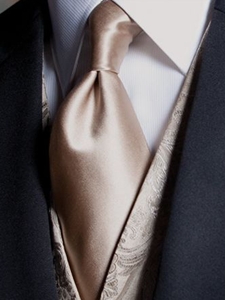 Robert Talbott Ties: Beige Solid Satin Tie 02209G0-14 | SamsTailoring | Fine Men's Clothing