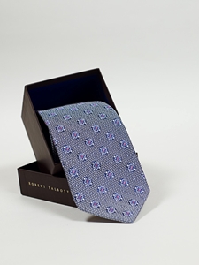 Robert Talbott Estate Ties: Blue Floral Print Estate Tie 56270E0-05 | SamsTailoring | Fine Men's Clothing