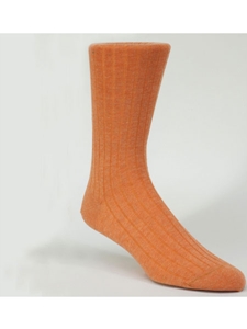 Orange Rib Solid Ankle High Sock TA1100CO-01 - Robert Talbott Socks Footwear | Sam's Tailoring Fine Men's Clothing