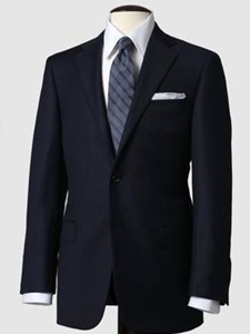 Hickey Freeman Tailored Clothing: Mahogany Collection Navy Fine Line Check Suit B03031303010 - SamsTailoring | Fine Men's Clothing