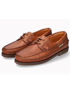 Hazelnut Grain Leather Laces Boat Shoe | Mephisto Men's Shoes | Sam's Tailoring