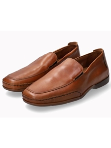 Hazelnut Rubber Sole Leather Men's Slip On | Mephisto Men's Casual Shoes | Sam's Tailoring Fine Men's Clothing