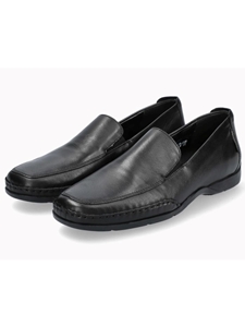 Black Rubber Sole Leather Men's Slip On | Mephisto Men's Casual Shoes | Sam's Tailoring Fine Men's Clothing