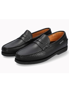 Black Leather Lining Men's Boat Shoe | Mephisto Men's Shoes | Sam's Tailoring Fine Men's Clothing