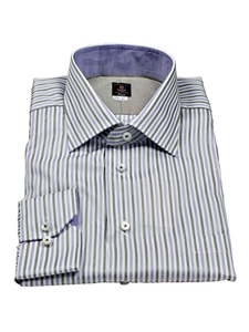Robert Talbott Medium Purple Vertical Stripe Estate Dress Shirt F1827B3U - Spring 2015 Collection Estate Dress Shirts | Sam's Tailoring Fine Men's Clothing