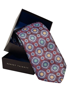 Robert Talbott Brown With Blue/Yellow/Floral Print Best of Class Tie Best of Class Tie Best of Class Tie 20130525-D3Q_8396 - Spring 2013 | Sam's Tailoring Fine Men's Clothing