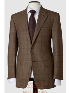 Hickey Freeman Tailored Mahogany Collection Brown Houndstooth Sportcoat 035502021A04 - Suits and Sportcoats | Sam's Tailoring Fine Men's Clothing